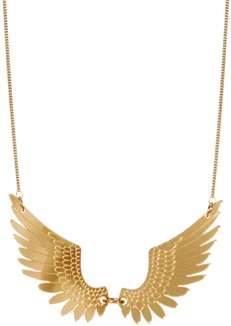 Gold Winged Necklace Perfect As A Gift, Pegasus Jewelry, Pegasus Necklace, Angel Wing Necklace Gold, Elegant Gold Angel Wings Necklace, Phoenix Necklace Pendants, Tatty Devine, Laser Cut Jewelry, Jewel Necklace