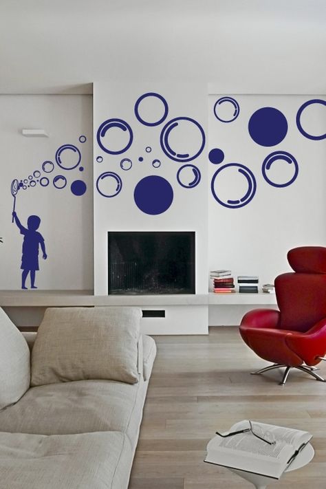 Wall Decals Bubble Boy- WALLTAT.com Art Without Boundaries Boys Wall Stickers, Cloud Wall Decal, Teen Wall Art, Bubble Boy, Ideas Habitaciones, Wall Murals Diy, Diy Mural, Removable Vinyl Wall Decals, Bubble Wall