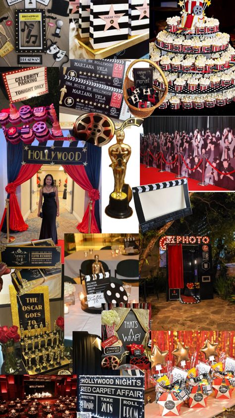 Hoco Ideas Themes, Hollywood Theme Prom, School Spirit Posters, Red Carpet Affair, Hollywood Night, Ball Dance, Prom Themes, Dance Themes, Hollywood Red Carpet