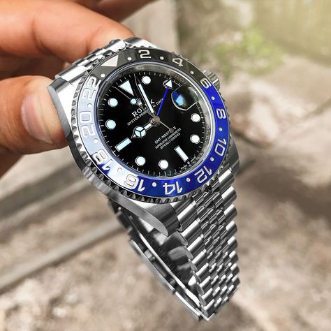 Are you a fan of the Rolex Batman Jubilee?  $16500 Rolex Blue, Rolex Batman, Mens Watches Affordable, The New Batman, Rolex Milgauss, Rolex Watches For Men, New Rolex, Mens Sport Watches, Imagine If