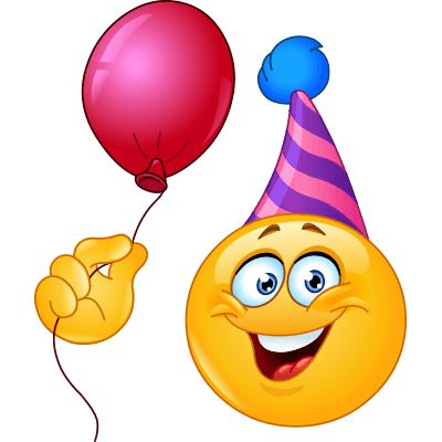 Celebrate a special occasion like a birthday with this fun and festive smiley. Excited Emoticon, Dancing Emoticon, Silly Happy Birthday, Birthday Emoticons, Happy Birthday Emoji, Birthday Images Funny, Good Morning Smiley, Smiley Happy, Emoji Symbols