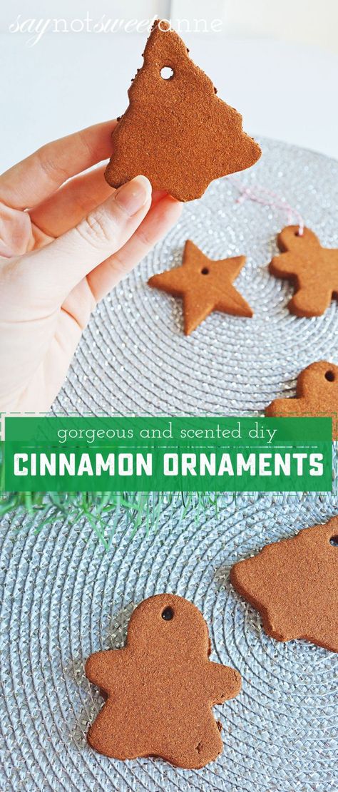 Ornaments Crafts For Kids, Diy Cinnamon Ornaments, Crafts For Kids Easy Diy, Cinnamon Applesauce Ornaments, Ornament Recipe, Diy Cinnamon, Cinnamon Ornaments, Ornaments Crafts, Own Apartment