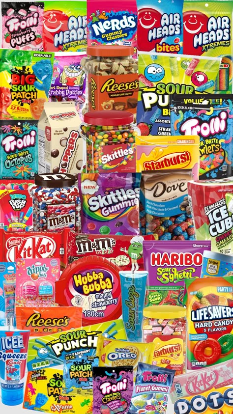 #candy Candy Stash Ideas, Candy Shop Aesthetic, Pictures Of Candy, Snack Room, Brr Basket, Candy Boards, Aesthetic Candy, Gummies Candy, Valentine Bags