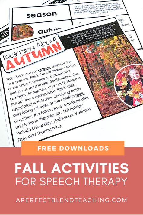 October Speech Therapy Activities, Halloween Speech Activities, Therapy Lessons, Speech Therapy Tools, Tpt Ideas, High School Activities, Slp Activities, Seasonal Activities, Slp Ideas