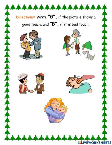 Good Touch Bad Touch Worksheet, Good Touch Bad Touch, Summative Test, Excretory System, Bad Touch, English Phonics, Kids Labels, Unhealthy Relationships, Good And Bad