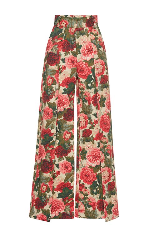 Colourful Pants, Vintage Floral Pants, Trousers High Waisted, Pleated Wide Leg Pants, Wide Legged Pants, Flower Pants, High Waisted Wide Leg Pants, Causual Outfits, Floral Fashion