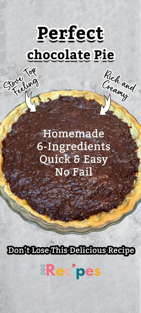 HOW TO MAKE OLD-FASHIONED CHOCOLATE PIE Chocolate Pie Recipe Old Fashioned, Easy Chocolate Bundt Cake, Old Fashioned Chocolate Pie, Chocolate Pie Recipe, Chocolate Pie With Pudding, Chocolate Bundt, Chocolate Pie Recipes, Pudding Pies, Chocolate Bundt Cake