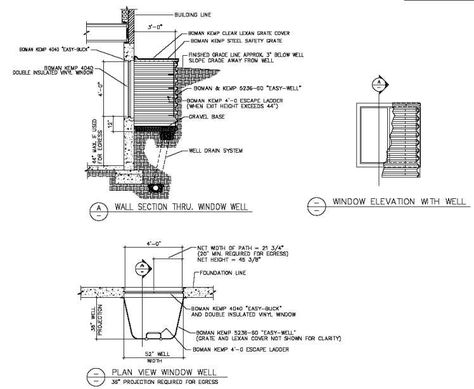 Drawing relating to a cellar window Cellar Window, Basement Egress Window, Basement Egress, Egress Window Well, Escape Ladder, House Basement, Outdoor Bathroom Design, Egress Window, Window Drawing