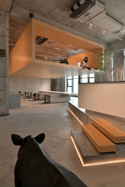 Arch Interior, Casa Patio, Concrete Wood, Office Interior Design, Commercial Interiors, Retail Design, 인테리어 디자인, Halle, Open Space