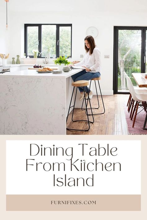 Dining Table From Kitchen Island Breakfast Counter, Kitchen Peninsula, Island Bench, Pallet Sofa, Dog Smells, Central Heating System, Apartment Layout, Plastic Tablecloth, Table Pads