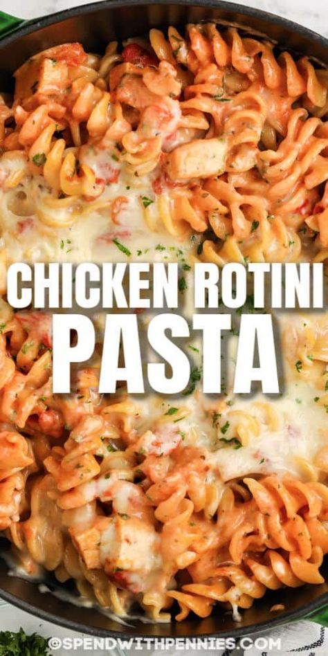 Crockpot Chicken Rotini, Pasta With Rose Sauce And Chicken, Italian Chicken Pasta Casserole, Italian Chicken And Noodles, Gluten Free Rotini Pasta Recipes, Creamy Chicken Rotini Pasta, Banza Pasta Recipes Chicken, Easy Rotisserie Chicken Pasta Recipes, Chicken Spiral Pasta Recipes