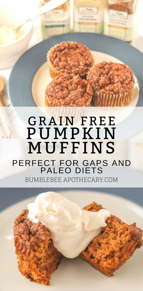 Grain Free Pumpkin Muffins, Gaps Diet Recipes, Pumpkin Spice Treats, Gaps Recipes, Muffins Healthy, Gaps Diet, Yogurt Recipes, Healthy Pumpkin, Nutrient Dense Food