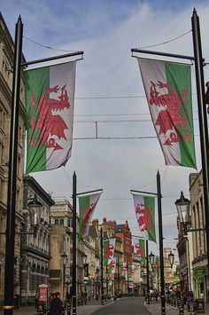 St Mary Street, Cardiff http://lovewales.tumblr.com/image/76753609293 Welsh Heritage, Cardiff City Centre, Wales Flag, Cardiff Bay, Welsh Rugby, Wales Travel, Cardiff Wales, Cardiff City, Wales Uk