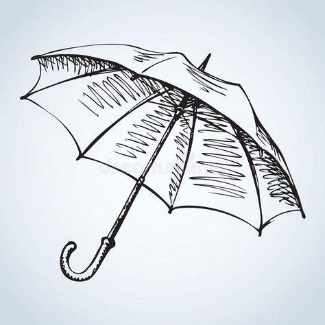 Umbrella. Vector drawing. Modern gamp umbel coverage isolated on white backgroun #Sponsored , #ad, #Advertisement, #drawing, #Umbrella, #gamp, #Modern How To Draw An Umbrella, Umbrella Drawing Reference, Holding Umbrella Reference Drawing, Holding Umbrella Reference, Umbrella Reference, Umbrella Sketch, Umbrella Template, Umbrella Coloring Page, Umbrella Drawing