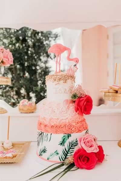 All Things Pink! Baby Shower | The Colony Palm Beach | PartySlate Flamingo Baby Shower Ideas, Beach Baby Shower Theme, Colony Palm Beach, Kate Baby, Beach Baby Showers, Flamingo Baby Shower, All Things Pink, Tropical Baby Shower, Pink Paradise