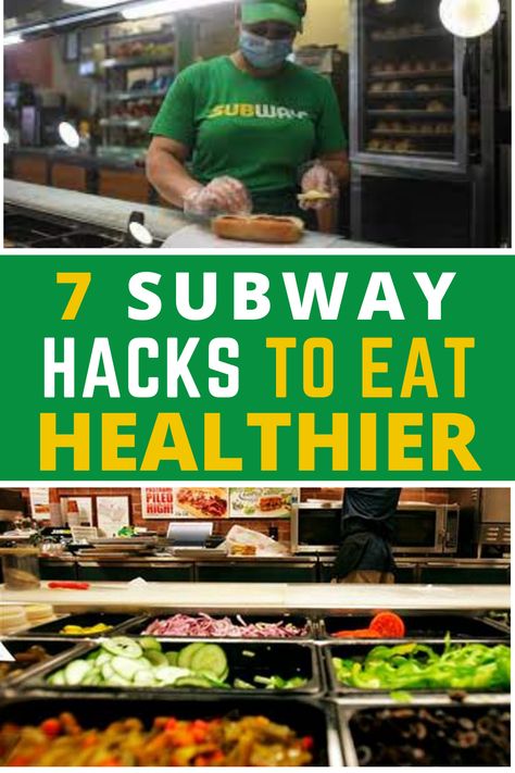 7 ways to make subway sandwiches healthier Subway Salad Ideas, Subway Order Ideas Healthy, Subway Diet Plan, Subway Healthy Choices, Healthy Subway Orders, Low Calorie Subway, Subway Menu Sandwiches, Subway Salad Recipes, High Protein Subway