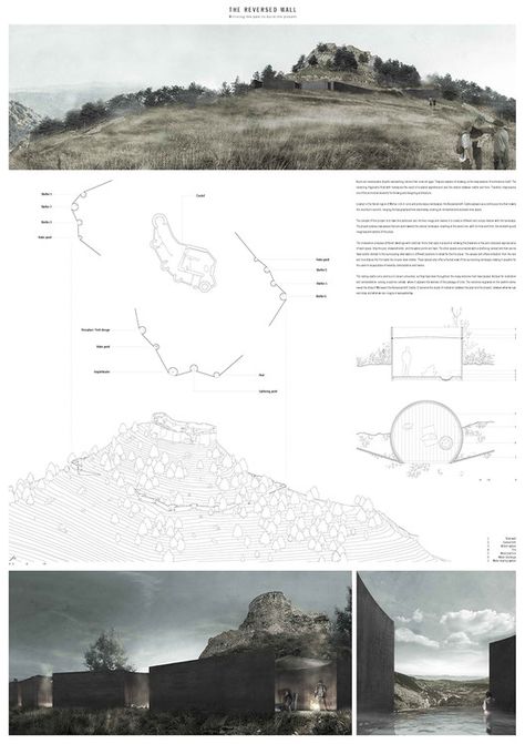 Mountain Architecture, Presentation Board Design, Architecture Presentation Board, Architecture Panel, Architectural Competition, Architecture Board, Presentation Layout, Layout Architecture, Architecture Poster