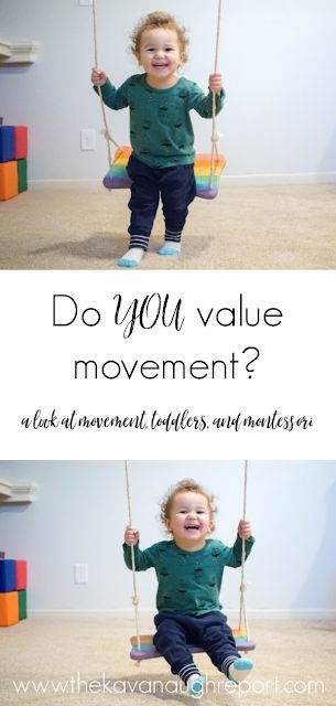 A look at the importance of movement in Montessori and for all children Infant Playroom, Montessori Philosophy, Montessori Parenting, Montessori Toddler Activities, Indoor Swing, Montessori Ideas, Intentional Parenting, Montessori Baby, Poor Children