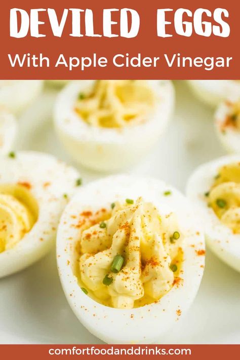 This deviled eggs with apple cider vinegar recipe unveils a game-changing secret ingredient that will take your deviled eggs to a whole nother level. If you're tired of the same old deviled eggs recipe and seeking a refreshing twist, then you've come to the right place! Deviled Eggs Recipe With Vinegar, Perfect Deviled Eggs, Apple Cider Vinegar Recipes, Best Apple Cider, Devilled Eggs Recipe Best, Best Deviled Eggs, Homemade Mayonnaise, Deviled Eggs Recipe, Eggs Recipe