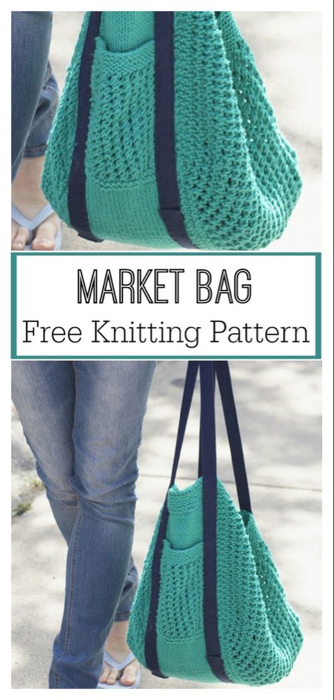 Knitting Tote Bag Pattern, Knitting Bag Diy, Knitting Projects Sweaters, Knitting Projects Free, Knitting Bag Pattern, Ribbed Hat, Knitting Patterns Free Beginner, Knitting Patterns Free Sweater, Easy Knitting Projects