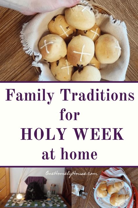 Easter Traditions Family, Traditional Easter Food, Intentional Homemaking, Lent Traditions, Holy Week Activities, Traditional Easter Recipes, Homely House, Easter Chick Craft, Catholic Traditions