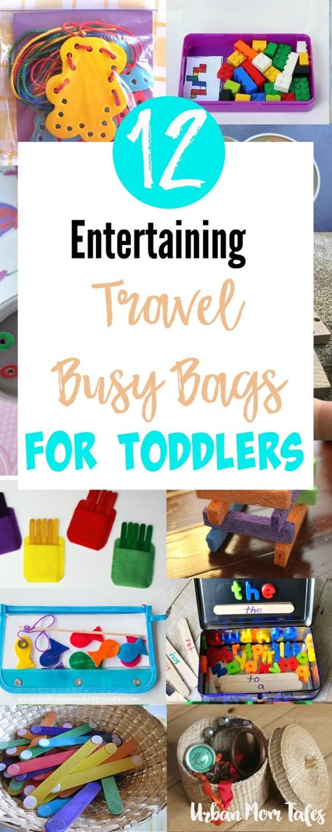 Travel Busy Bags, Busy Bags For Toddlers, Toddler Travel Activities, Toddler Road Trip, Travel Tips With Toddlers, Busy Bag Ideas, Toddler Busy Bags, Kids Travel Activities, Travel Toys For Toddlers