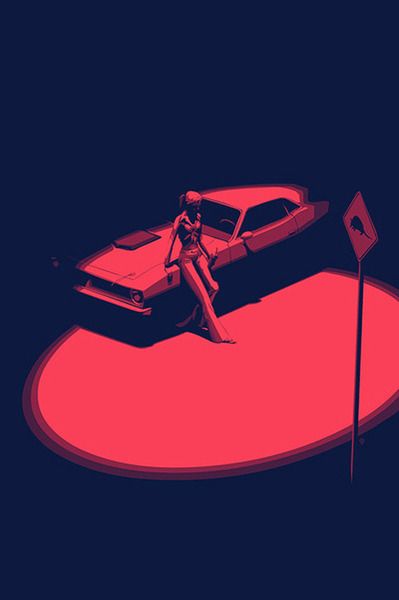 * Neon Illustration, Dead Drop, Car Chase, Posca Art, New Retro Wave, Car Illustration, Art Et Illustration, Futurism, Illustration Vector