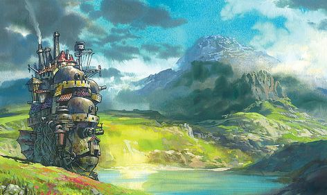 Howl's Moving Castle Aesthetic, Howls Moving Castle Wallpaper, Ghibli Icons, Ghibli Studios, Studio Ghibli Films, Art Studio Ghibli, Miyazaki Art, 하울의 움직이는 성, Anime Disney