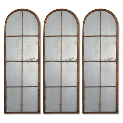 Maple Brown, Mirror Store, Old Mirror, Brown Mirror, Garden Mirrors, Mirrored Wall, Arched Mirror, Mirror Design Wall, Arch Mirror