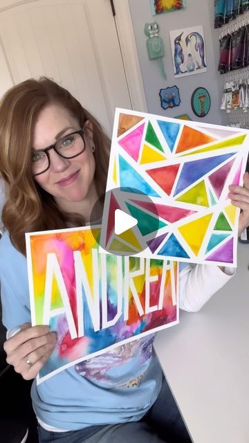 Andrea Nelson (@andrea.nelson.art) • Instagram photos and videos Tape Name Painting, Tape Resist Watercolor Painting, Cool Elementary Art Projects, Water Color Paint Craft For Kids, One Day Art Lessons Elementary Fun Activities, Liquid Watercolor Projects For Kids, Watercolor Art Preschool, Watercolor Resist Painting, Color Mixing Art Projects For Kids