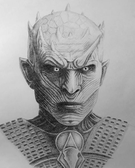 Drawing of The Night King from Game of Thrones  #drawing #drawings #art #pencildrawing #pencildrawings #sketch #sketches #sketching #sketchings #pencilsketching #pencilskethings #pencilsketch #pencilsketches #gameofthrones #nightking #gameofthronesfamily #gameofthronesseason8 #winteriscoming Game Of Thrones Pencil Drawings, Game Of Thrones Drawing Easy, Night King Tattoo, Game Of Thrones Drawing Sketches, Game Of Thrones Art Sketches, Game Of Thrones Sketches, Got Drawing, Game Of Thrones Drawings, Art Sketches Easy