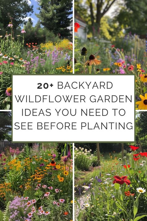 12 Wildflower Garden Ideas, Backyard Wildflower Garden, Pollinator Garden Design, Garden Vertical, Garden Pathways, Butterfly Garden Design, Design Backyard, Garden Retreat, Sustainable Gardening