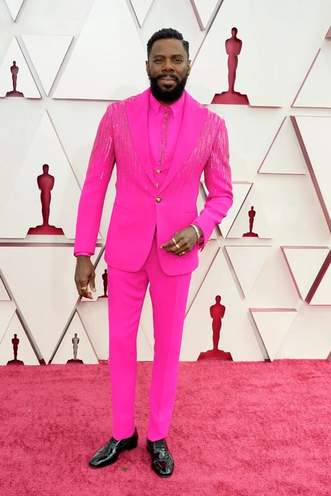 Versace Suit, Colman Domingo, Fred Hampton, Louis Vuitton Dress, Paulina Porizkova, Oscars Red Carpet, Regina King, Vanessa Kirby, Valentino Haute Couture