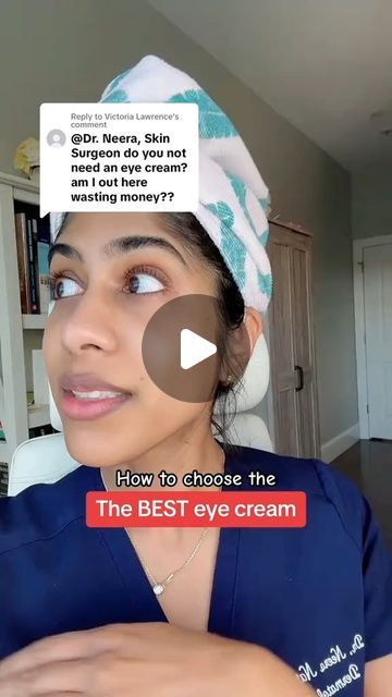 Dr. Neera Nathan on Instagram: "Replying to @Victoria Lawrence #greenscreenvideo #greenscreen How to pick the right eye cream product for your under eye concern, including pigmented dark circles, vascular dark circles, undereye wrinkles and dry eyelids. #undereyebags #darkcircles #fyp" Where To Apply Eye Cream, Under Eye Dark Circles Cream, Undereye Wrinkles Remedy, Dark Circles Under Eyes Cream, Remedies For Dark Circles Under Eyes, How To Get Rid Of Hollow Under Eyes, Under Eye Cream For Dark Circles, Best Eye Cream For Dark Circles, Eye Cream Aesthetic