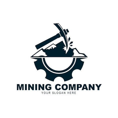 Mine Logo Design, Workshop Logo, Mining Engineering Wallpaper, Machinery Logo Design, Mining Company Logo, Metal Industry Logo Design, Mining Logo, Mining Company, Industry Logo