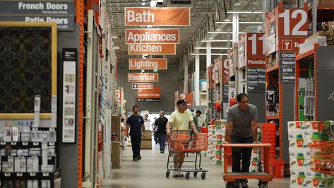 Home Depot’s investments may weigh on near-term results but analysts see the long-term benefit  ||  Home Depot’s investments in stores and online set up the retailer for long-term gains, analysts say. https://www.marketwatch.com/story/home-depots-investments-may-weigh-on-near-term-results-but-analysts-see-the-long-term-benefit-2019-12-12 Supermarket Signage, Rustic Outdoor Spaces, Visual Management, Computer Hacks, Home Depot Store, Siding Options, Reclaimed Doors, Stone Fire Pit, Store Layout