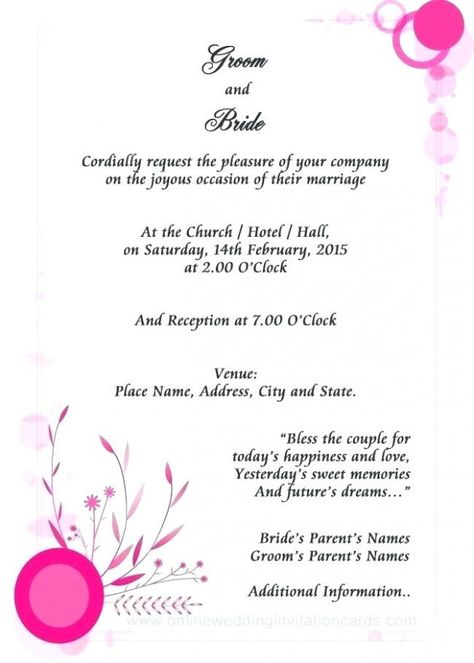 Seven Exciting Parts Of Attending Wedding Invitation Samples Kerala | Wedding Invitation Samples Kerala Wedding. The actual chat brings in thoughts of joy and grandeur. A lot of anticipation goes into attractive into every detail — allurement cards, food, Check more at https://craigslistreadymade.com/seven-exciting-parts-of-attending-wedding-invitation-samples-kerala-wedding-invitation-samples-kerala/ Wedding Invitation Card Wording, Wedding Invitation Wording Templates, Wedding Invitation Layout, Invitation Card Sample, Wedding Invitation Wording Examples, Wedding Invitation Quotes, Sample Wedding Invitation Wording, Invitation Message, Wedding Invitation Format