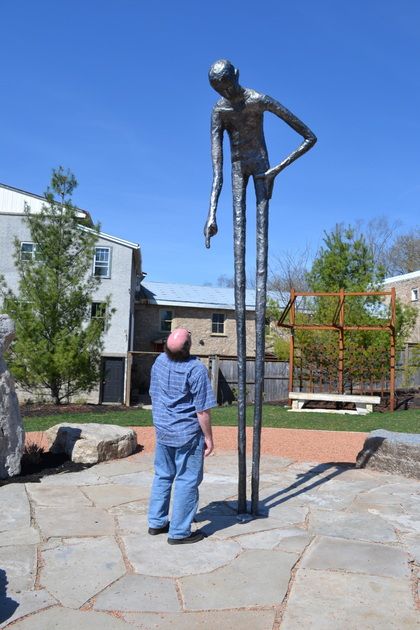 Large Outdoor Sculpture, Elora Ontario, Aurora Art, Human Sculpture, Cemetery Art, Large Yard, Sculpture Garden, Artistic Installation, Structure Architecture