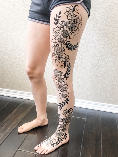 Full Leg Henna Designs, Full Leg Henna, Leg Tattoo Men Lower, Jagua Design, Mehndi Disign, Legs Henna, Full Body Henna, Interior Designing Ideas, Henna Leg