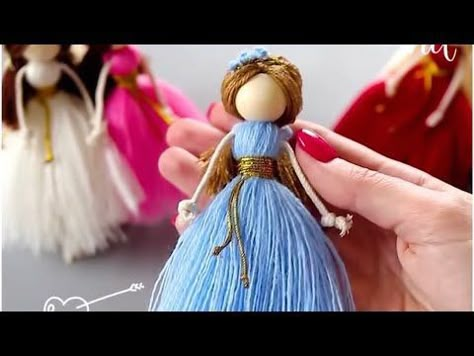 Diy Cute Doll using yarn - YouTube | Yarn dolls, Doll diy crafts, Doll crafts Diy Yarn Dolls, Macrame Dolls, Macrame Doll, Yarn Dolls, Bendy Doll, Diy Yarn Crafts, Doll Diy Crafts, Fairy Crafts, Cute Doll