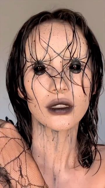 Halloween Makeuo, Spider Makeup, Creative Halloween Makeup, Alien Makeup, Holloween Makeup, Halloween Makeup Inspiration, Scary Makeup, Dope Makeup, Crazy Makeup