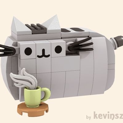 LEGO IDEAS - Pusheen the Cat Cute Lego Ideas, Lego Ideas, Easy Lego Creations, Lego Building Instructions, Lego Animals, Lego Boards, Lego Minecraft, Lego Birthday Party, Lego Robot