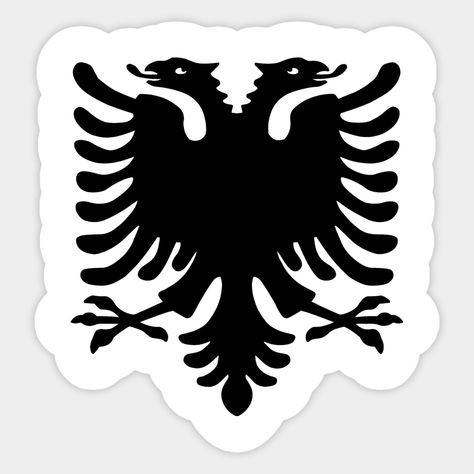 Albania Tattoo Design, Albanian Tattoo, Albanian Art, Albanian Eagle, Eagle Sticker, Bob Marley Painting, Avatar Tattoo, Albanian Flag, Preschool Art Projects