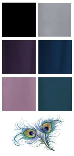 Purple Gray Teal Color Palette, Purple Black Silver Color Palette, Amethyst And Sapphire Wedding Colors, Navy And Black Color Scheme, Peacock Palette Colour Schemes, Colors That Go With Silver, Navy Blue And Purple Bedroom, Black Color Palette Colour Schemes, Wedding Schemes Colour Palettes