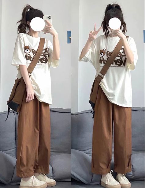 Women Asian Fashion, Comfy Outfits Aesthetic Korean, Korean Street Fashion Female, Korean Autumn Outfit Aesthetic, Spring Korean Outfit Casual, Korean Fashion University, Cute Asian Outfits Korean Style Casual, Korean Fashion Inspiration, Asian Clothes Style