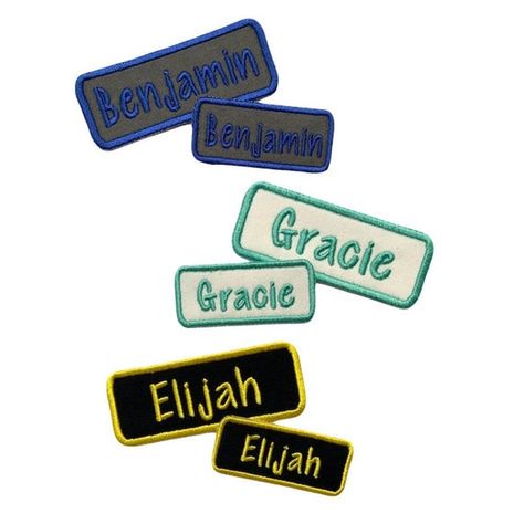 Iron On Or Sew On Name Patches-Matching Set of 2 Custom | Etsy Patches Fashion, Embroidered Name, Name Patches, Appliqué Patch, Personalized Embroidered, Sew On Patches, Sew On, Work Shirts, Sewing Stores