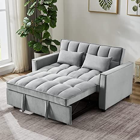 Modern Convertible Sofa, Loveseat Sofa Bed, Loveseat Sleeper Sofa, Velvet Corner Sofa, Beds For Small Spaces, Velvet Sofa Bed, Upholstery Bed, Pull Out Sofa Bed, Loveseat Sleeper