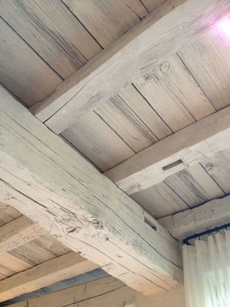 Lime wash: White Wash Cottage Interior, White Painted Wood Ceiling Exposed Beams, Driftwood Beams Ceiling, Whitewashed Wood Ceiling, Wood Ceiling White Beams, Painted Timber Ceiling, White Wash And Stain Wood, White Wash Wood Ceiling, Whitewash Wood Ceiling