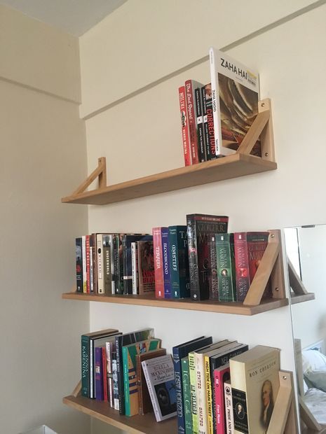 IKEA EKBY Shelf Hack: 8 Steps (with Pictures) Book Shelves For Wall, Ikea Wall Shelves Bedroom, Diy Book Shelf On Wall, Ideas Para Repisas, Bookshelves On Wall, Books Organization Ideas, Ekby Shelf, Wall Book Shelf Ideas, Wall Shelf Ideas Bedroom