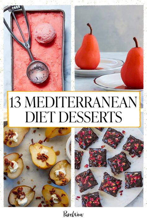 Sweets On Mediterranean Diet, Healthy Mediterranean Diet Desserts, Mediterranean Diet Dessert Recipes Healthy, Mediterranean Diet Sweet Treats, Medditeranean Diet Dessert Recipes, Mediterranean Diet Thanksgiving, Mediterranean Diet Cookies, Sweet Tooth On A Diet, Easy Mediterranean Diet Recipes Desserts